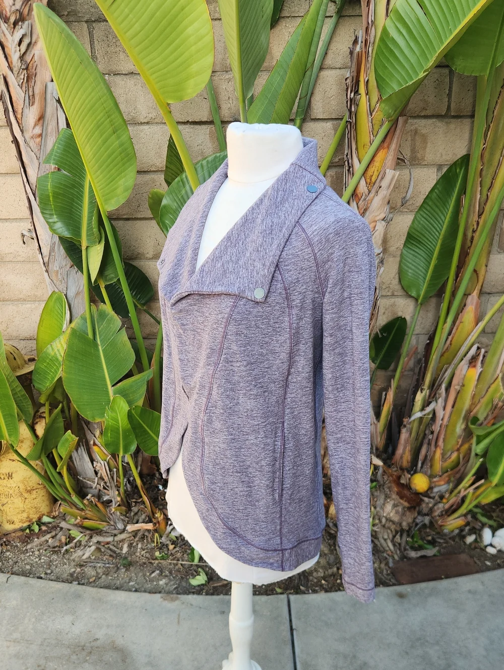 Lululemon purple jacket ruru rally wrap sweater open front cardigan Size 4